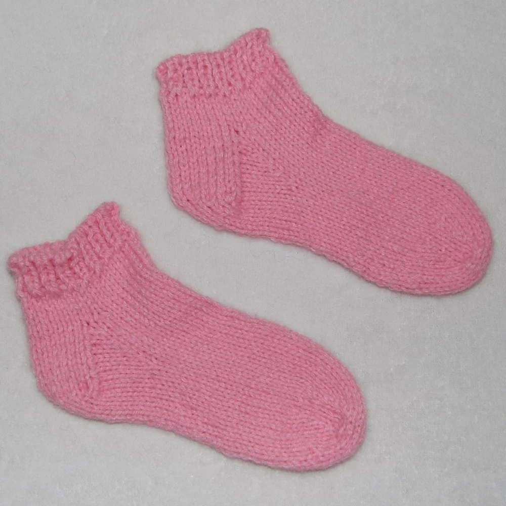 NEW Handmade Girls Pink Ankle Socks